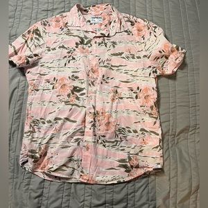 Pink Flowered Button down